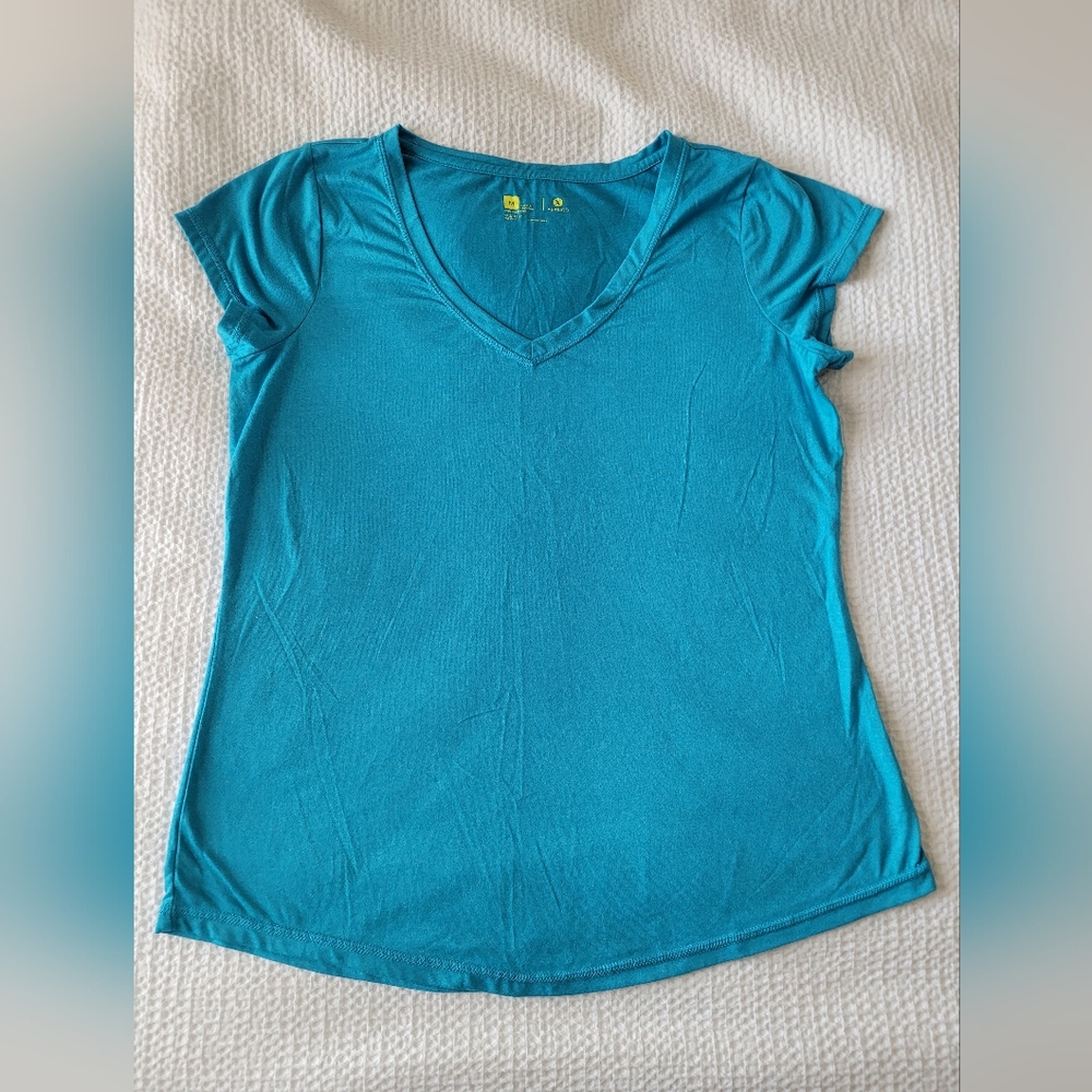 Blue workout shirt